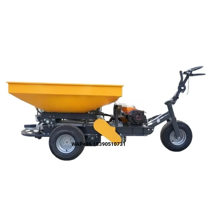 Hand Push Walk-Behind Granular Fertilizer Spreader Compact Small Disc Manure Spreader for Lawn Garden  Agricultural Use