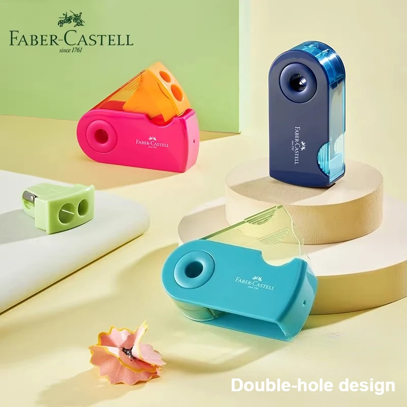 1/2/3 Stück Faber-Castell Doppelloch-Anspitzer, Kunststudentenqualität, tragbar und langlebig für Buntstifte & Skizzieren