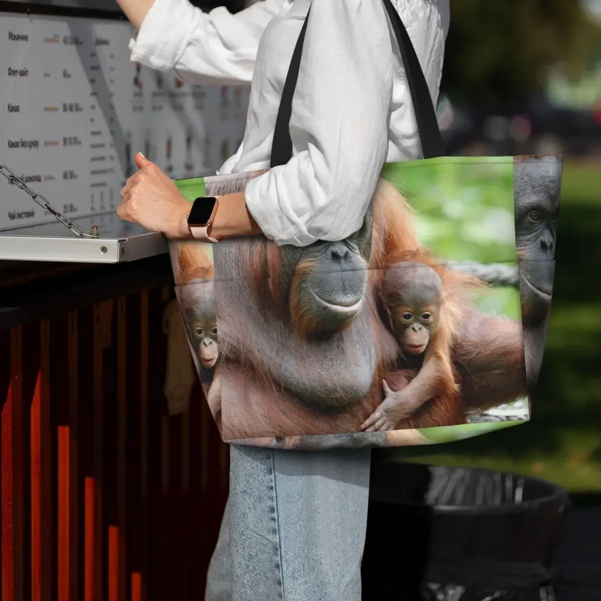 

OrangUtan 003 Beach Tote Bag Sport Gym Yoga Duffle Large Tote Bag Women Travel Bag Fitness bag