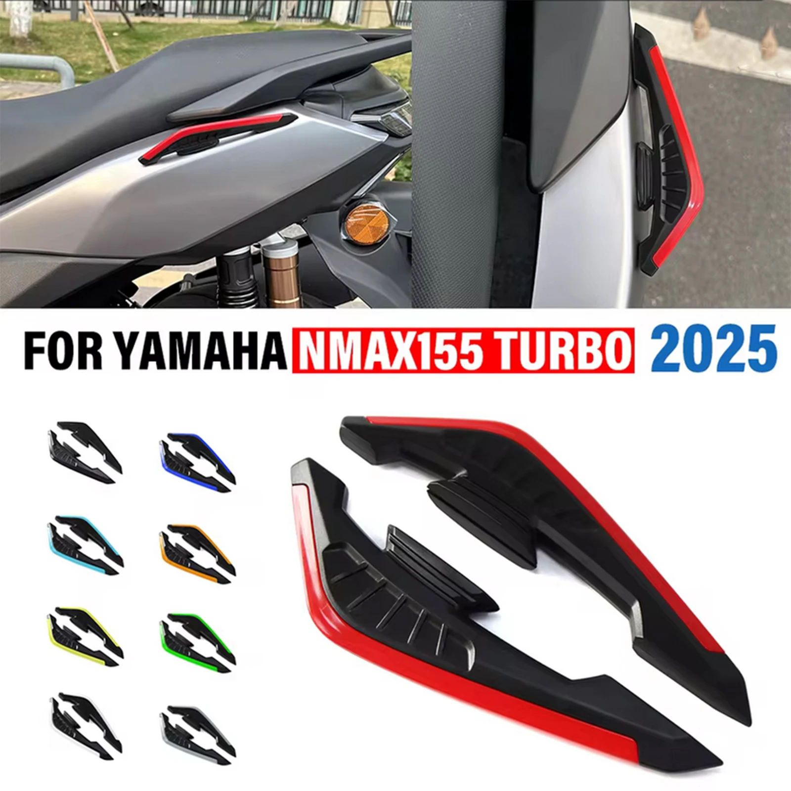 1 Pair Motorcycle Winglets Side Fairing Winglets Spoiler Aerodynamic Wing Modified Accessory Wind Wing