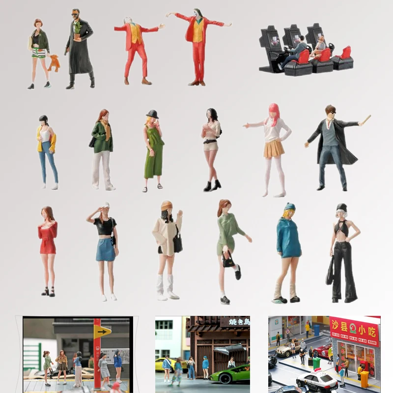 Resin Diorama 1:64 Scale Miniature Figures Miniatura  Garage Scenes Minifigures Model Kit DIY Craft Toys Anime Figure  Collectib