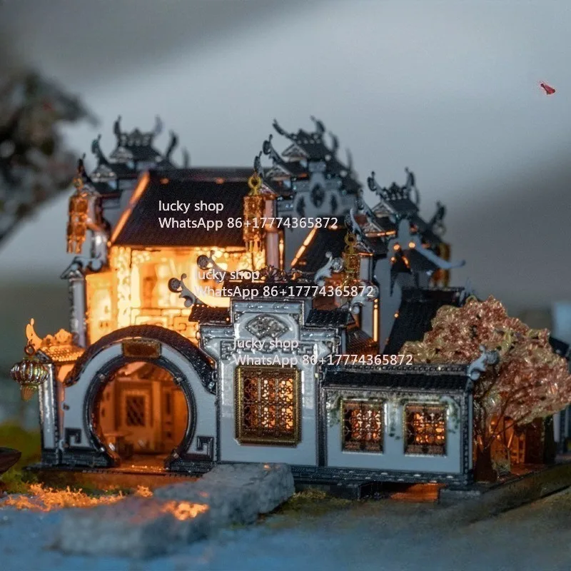 

Металлическая модель сада в стиле Су Хуэй: креативный подарок для путешествий и праздников