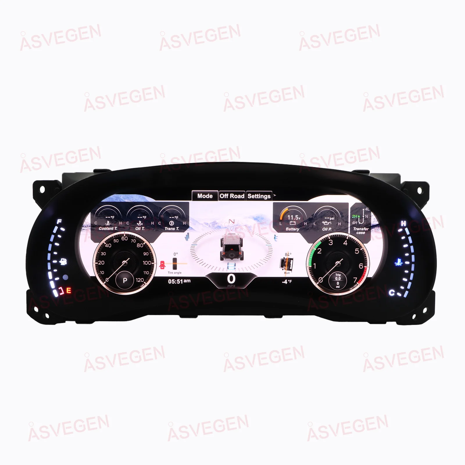 12.3'' Digital LCD Instrument Dash Screen Cluster For Jeep Wrangler JK 2010-2017 LCD Dashboard Instrument Display