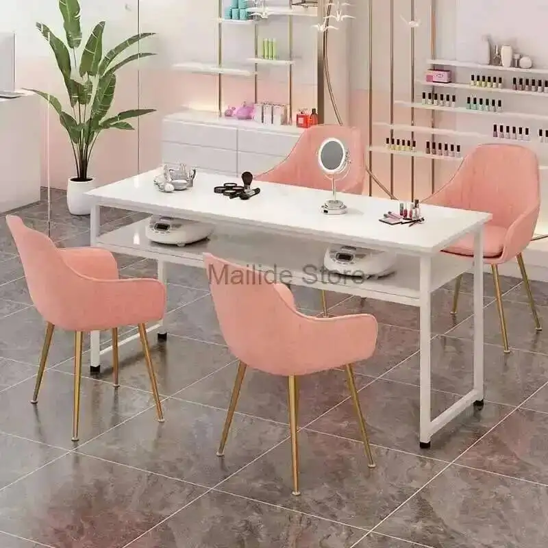 

Japanese Professional Simple Luxury Light Manicure Tables Nail Tables salon furniture beauty salon Single Double Manicure Table