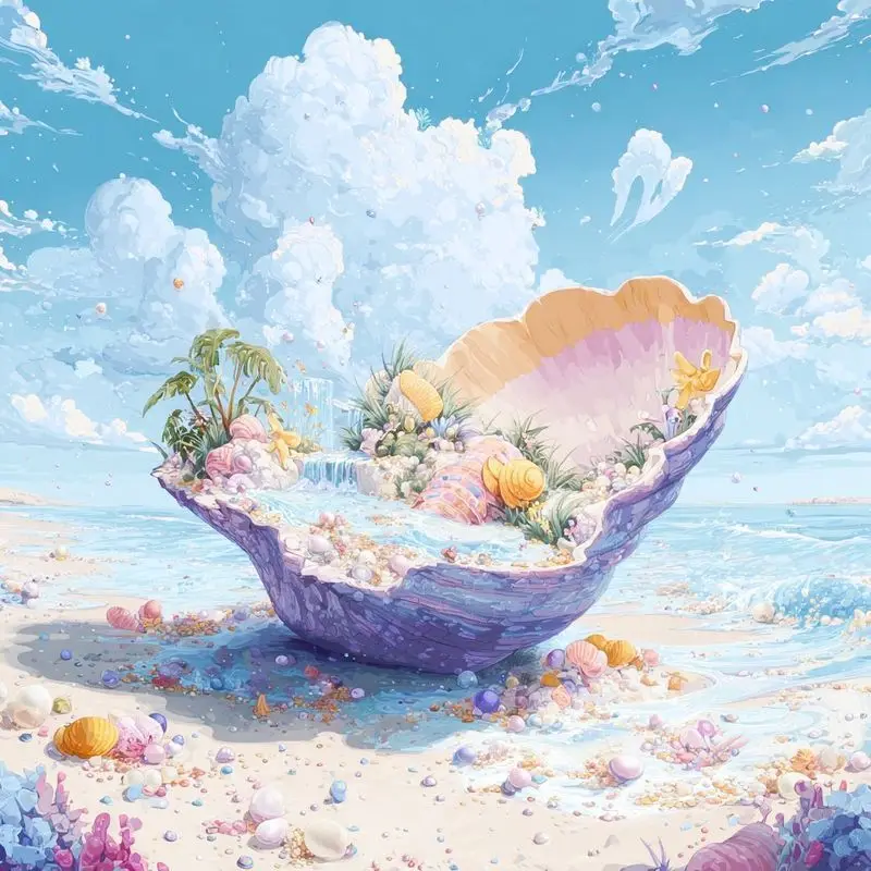 

GATYZTORY Conch Painting By Numbers Paint Kit Diy Making Kits Landscape Interior Kits Picture On Numbers