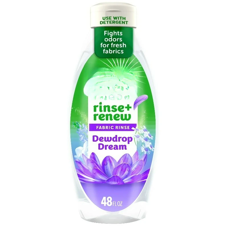 

Rinse and Renew Fabric Softener Rinse, Odor Fighter, Dewdrop Dream, 48 fl oz