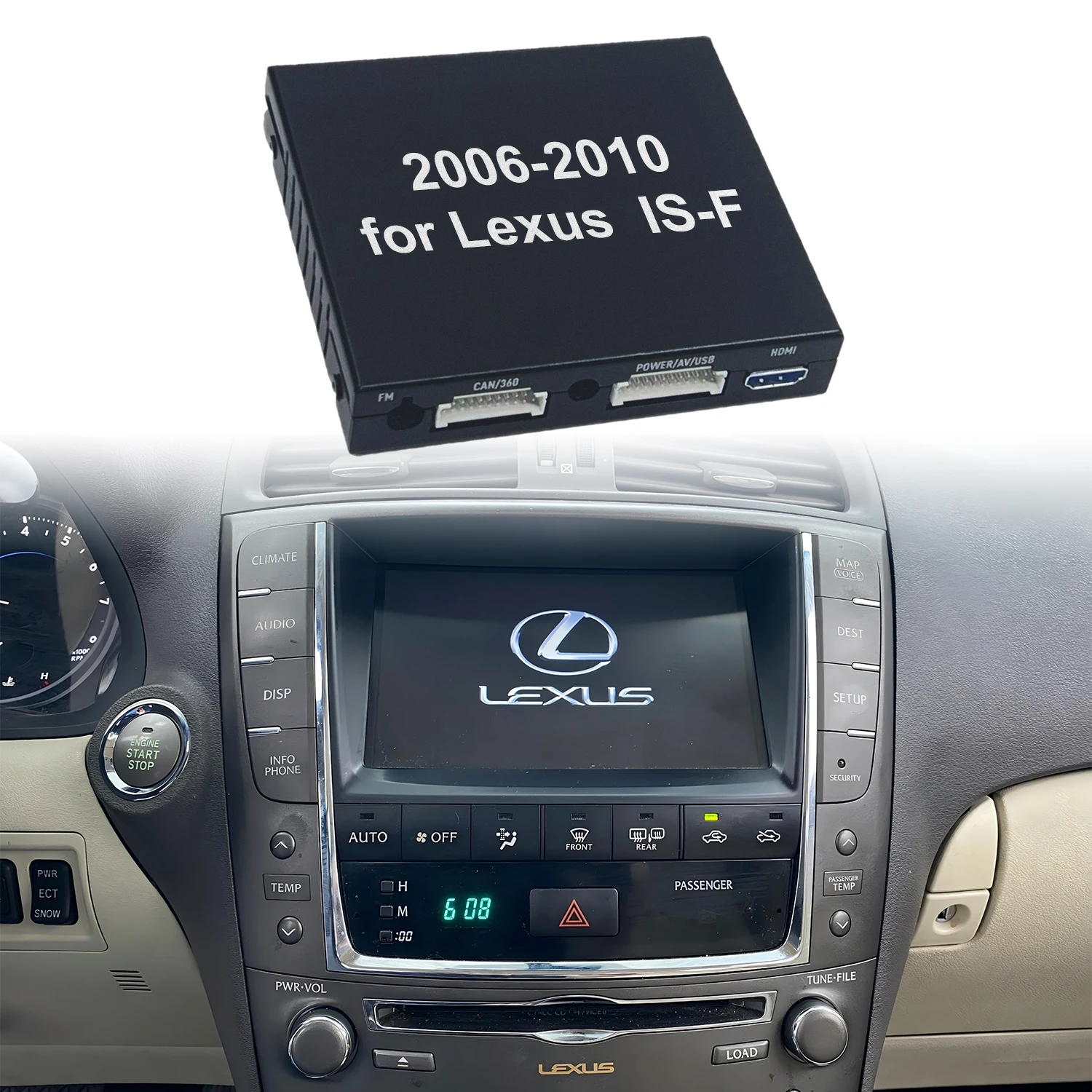 

IS F Auto Electronics Wireless Carplay Android Auto Navigation & GPS For Lexus Auto Integration Kits 2006 - 2010