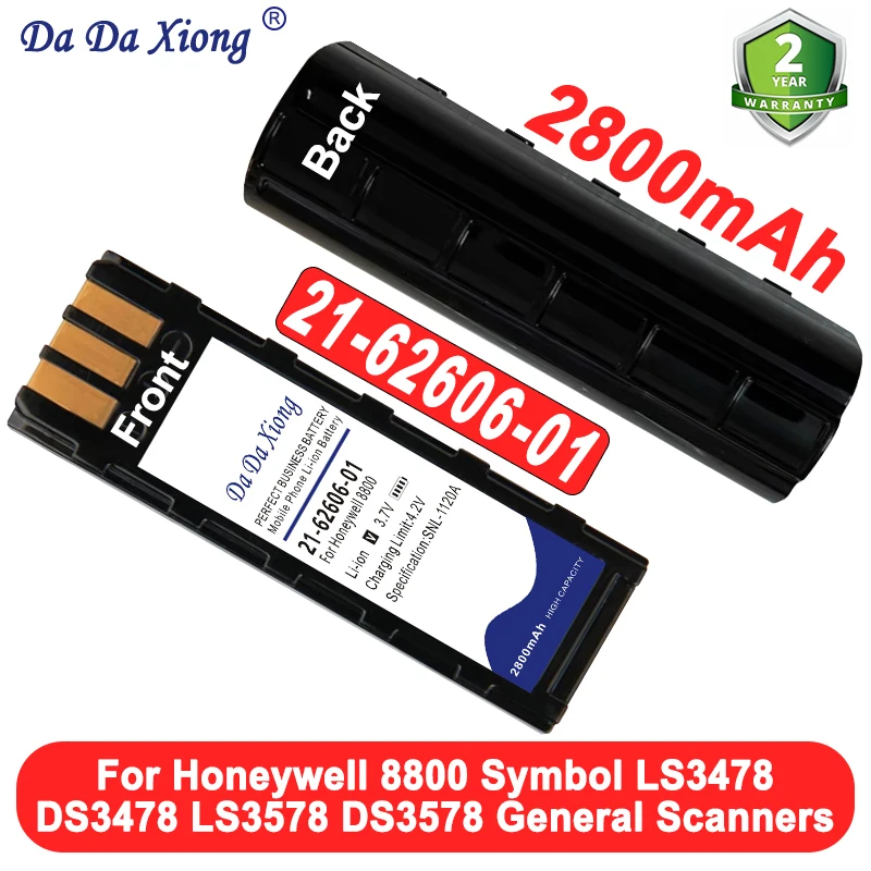 

Новый аккумулятор DaDaXiong емкостью 2800 мАч 21-62606-01 для Honeywell 8800 символов LS3478 DS3478 LS3578 DS3578 общие сканеры