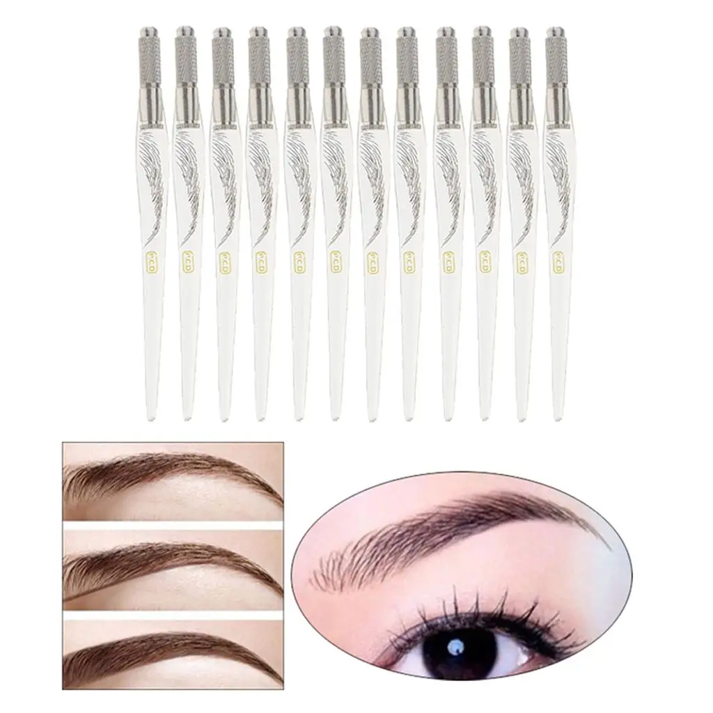 

12x многоразовая ручка для микроблейдинга, ручная ручка для татуировки, держатель для боди-арта