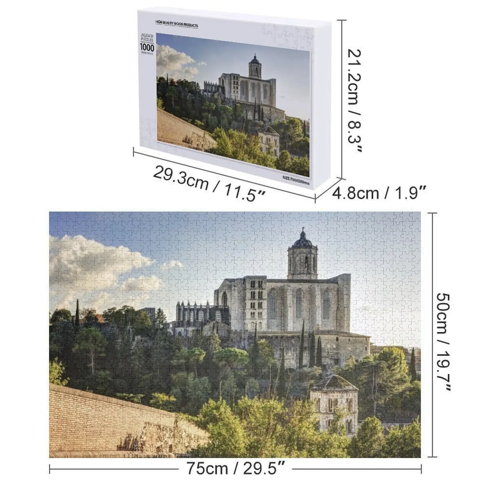 Girona Cathedral (Каталония) Пазл Персонализированная детская игрушка Персонализированная игрушка-головоломка