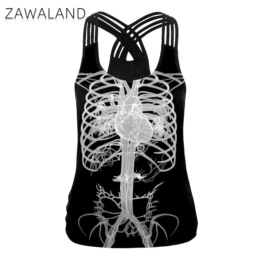 ZAWALAND-Costumes d'Halloween pour Femme, Précieux Haut d'Été, T-Shirt Sexy avec Croix, Motif Imprimé, Cosplay, Glaçure, 7.5