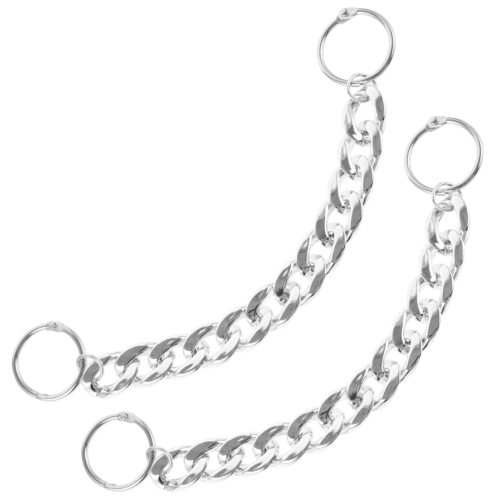 

2Pcs Chain Accessories Silver Acrylic Charms Decorative Sandals Chains DIY Shoe Decorations Lightweight Durable Shoelace Beads