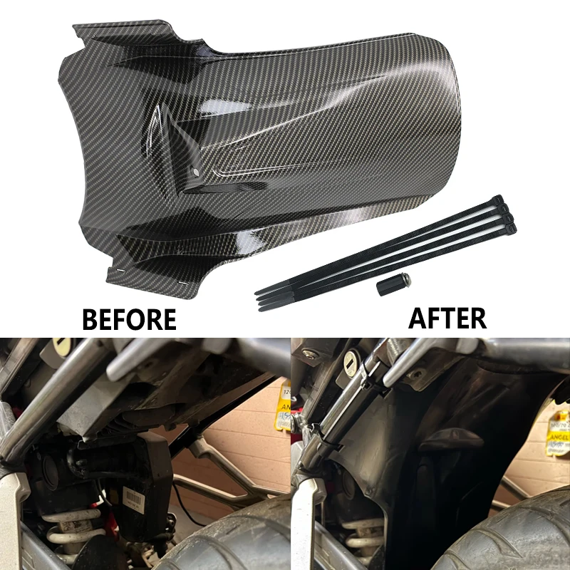 

Заднее крыло Carbon Black для BMW R1200R R1200RS LC R1250R 2015-2023, защита от брызг, грязи и пыли, брызговик, крышка-брызговик