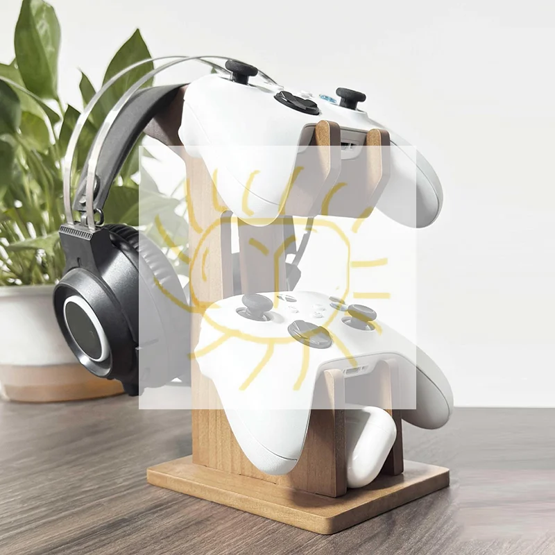 

Multifunctional Universal Solid Wood Game Controller Stand, Desktop Storage Rack, Headphone Storage Stand