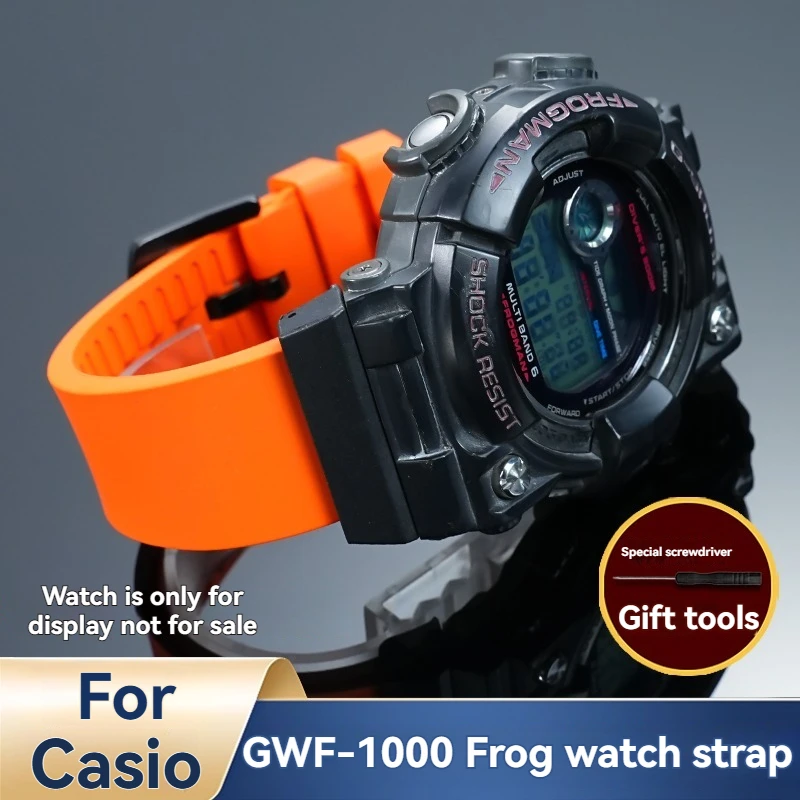 

Fluoro Rubber Strap for Casio G-Shock 5th Gen Frogman GWF-1000-1JF, Replacement Band for Diving Watches, Soft Durable Watchband