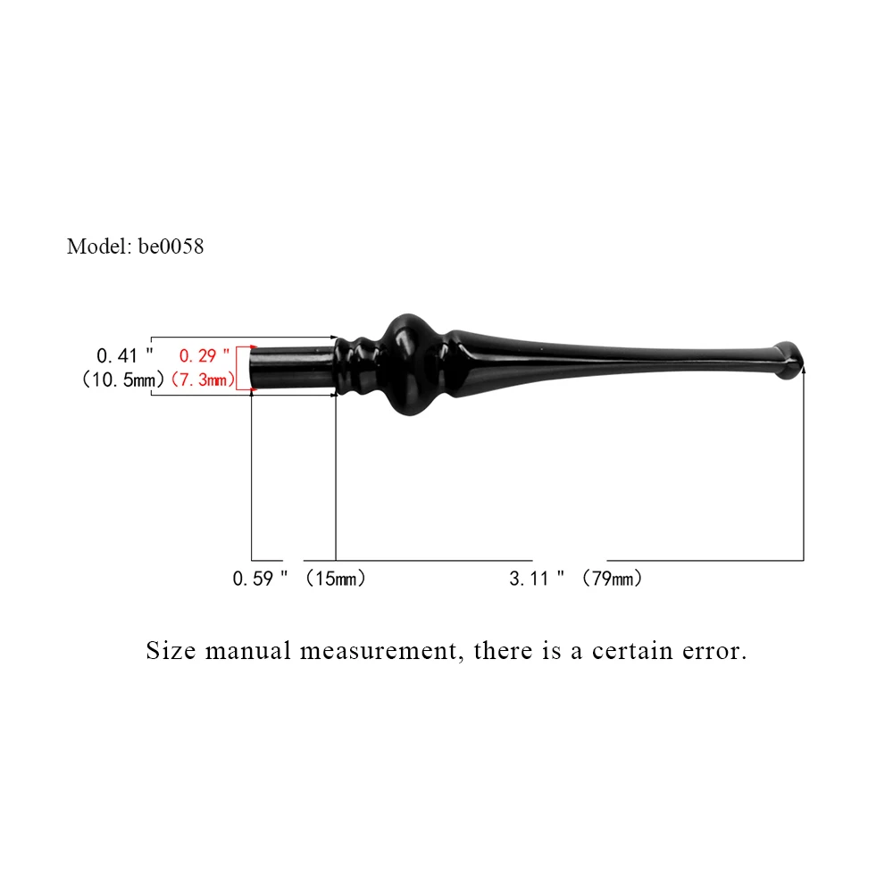 MUXAING bocchino per tubo acrilico a forma di zucca 7.3mm canna fumaria aperta 10.3mm tenone apertura 3mm filtro canna fumaria per accessori per pipa da tabacco