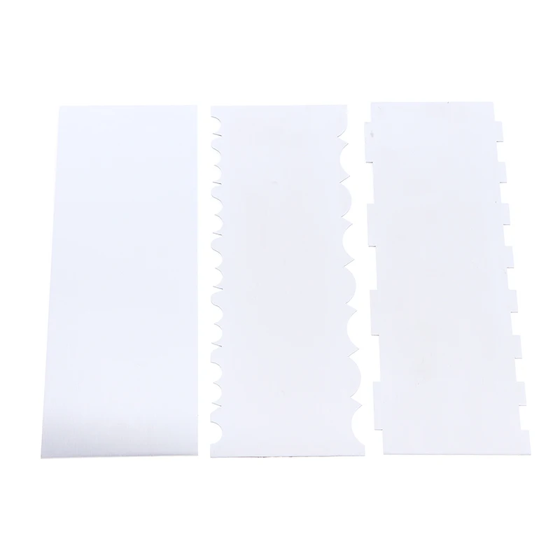 Stainless Steel Cake Scraper Double Sided Patterned Stripe Edge Decorating Comb Smoother Scraper Pastry Cutter Accessories Gift