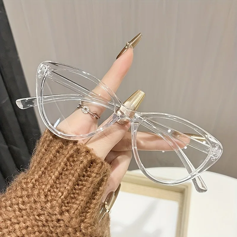 نظارات عصرية عصرية للنساء بعدسات مسطحة مناسبة للملابس اليومية والتصوير الفوتوغرافي في الشوارع #3