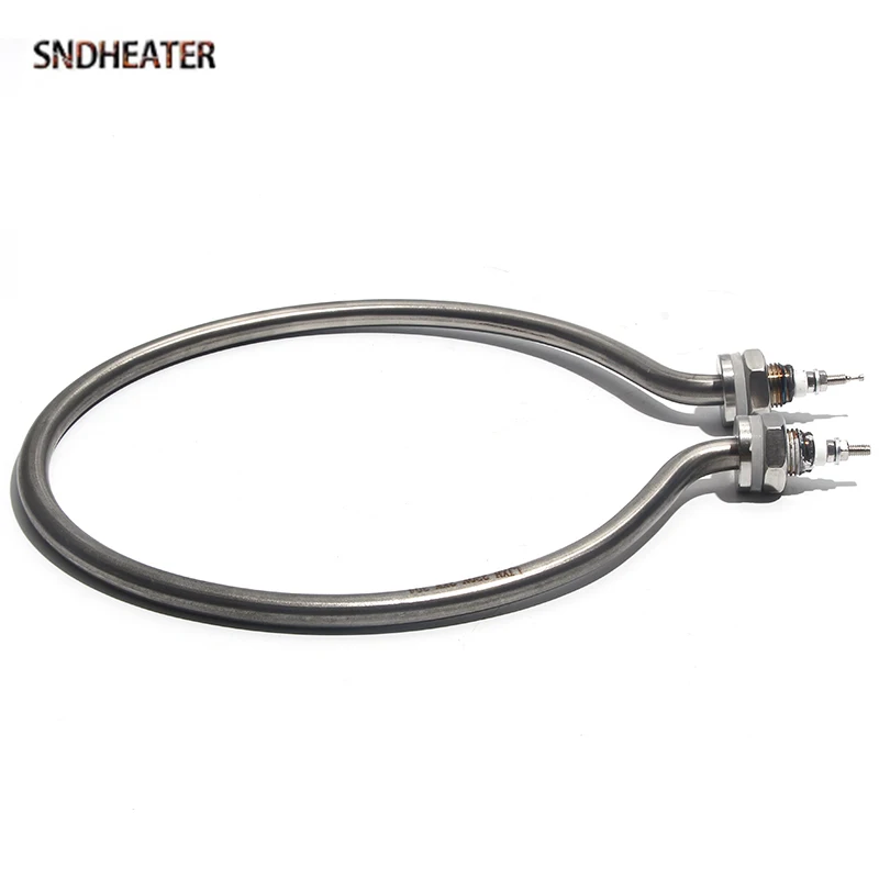 SNDHEATER 220V 2KW Electric Water Heating Element 220MM Dia. 16MM Thread Round Oil Heater Resistance Coil SS304 for Noodle Pot