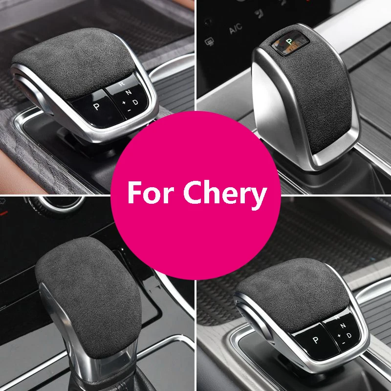

Suede Car Accessories Gear Shift Knob Cover Protector Trim For Chery Arrizo 8 Tiggo 8 Tiggo 5X Arrizo 5 Tiggo 7 Tiggo 4 Tiggo 3X