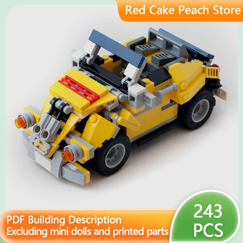 

Модель скоростного гоночного автомобиля MOC, строительные кирпичи, винтажный трансформируемый автомобиль, модульная технология, детские праздничные подарки, сборка игрушек, костюм