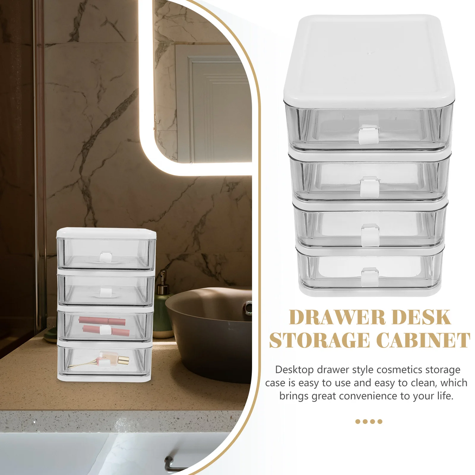 Desktop Storage Drawer Box Multi-layer Drawer Type Closet Storage Cabinet Organizer