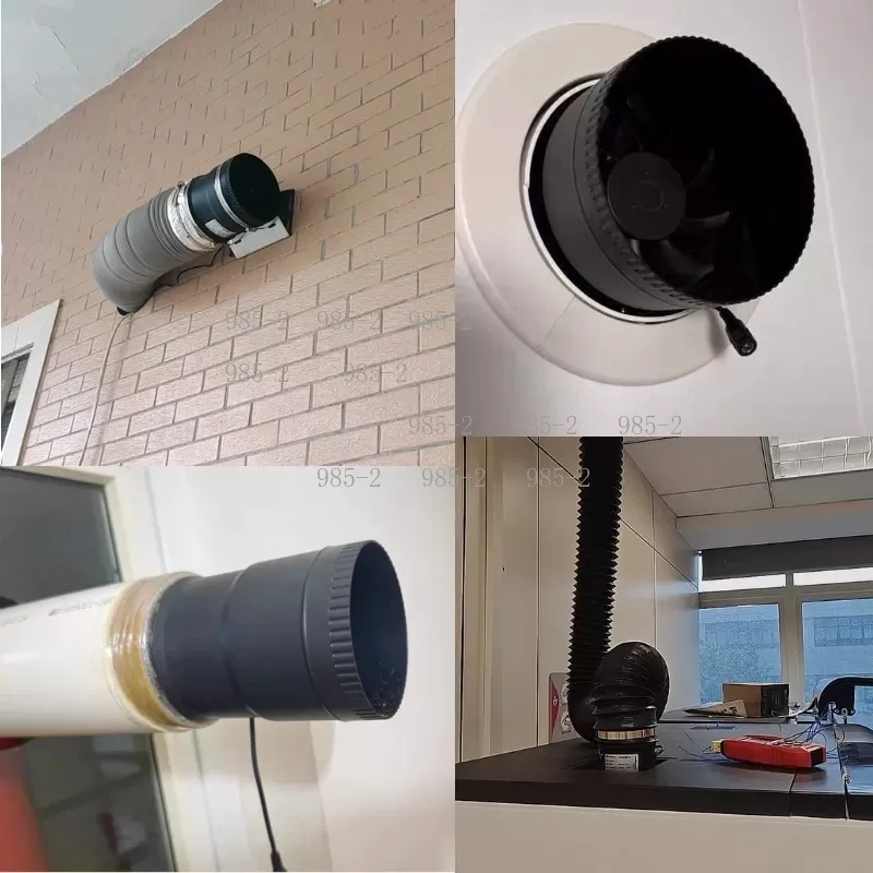 24V High Speed Brushless Silent Duct Exhaust Fan, DC Powerful Inline Vent Fan 3/4/6 Inch