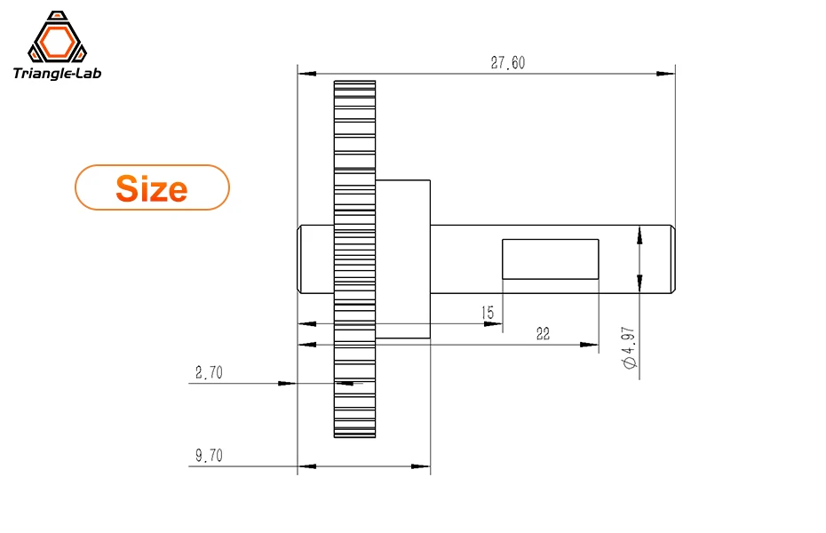 C Trianglelab DDB Extruder Welle Montage Getriebe Einzel und RNC Nano Beschichtung Antriebsrad Für DDB Extruder DIY Antriebsrad Extruder – Detail 3