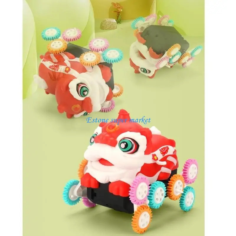 090B Grappige Dans Auto Elektronisch Speelgoed Muzikaal Kruipen Licht op Elektrisch Speelgoed Leeuw Huisdier Straatkraam Gift