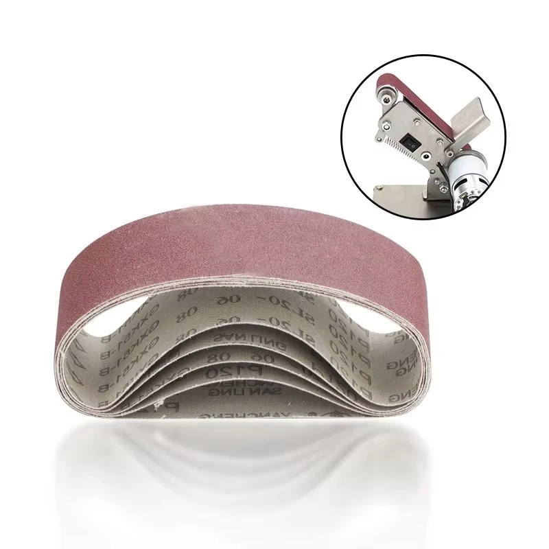5pcs Abrasive Sanding Belts 65x410mm 40-120 Grit Sander Belt Sander Attachment Grinder for Polisher Power Tool Accessory