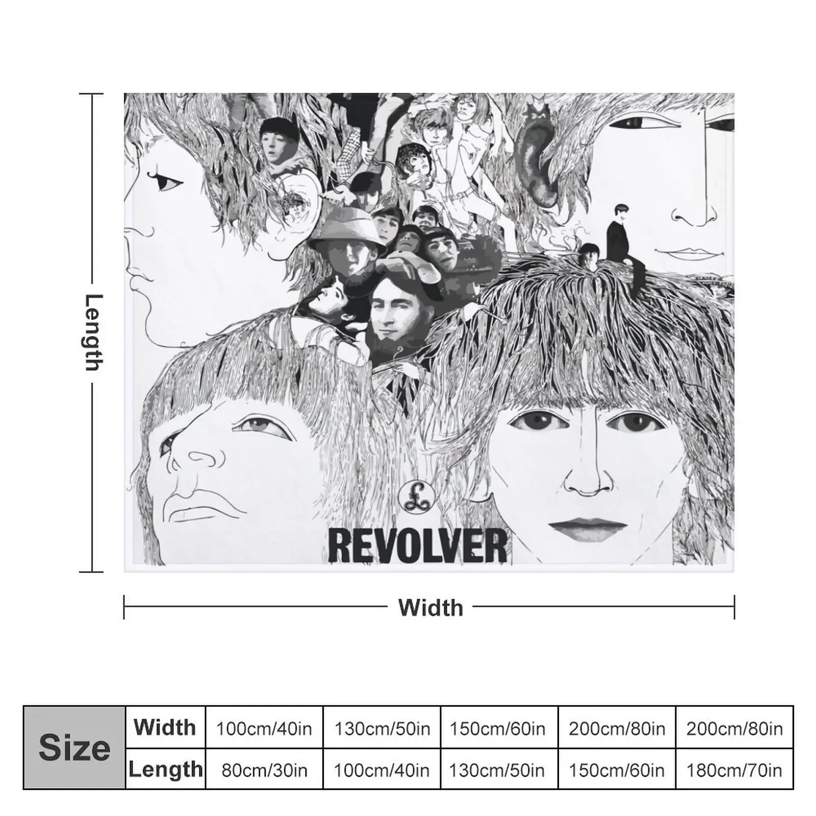 Revolver Album Cover Throw Blanket halloween Sofa Blankets