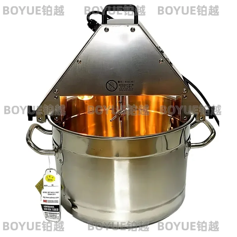 Food Stirrer Pot 10L Stir-fry Machine Food Jam Sauce Mixing Wok 220V Automatic Stir Fry Machine