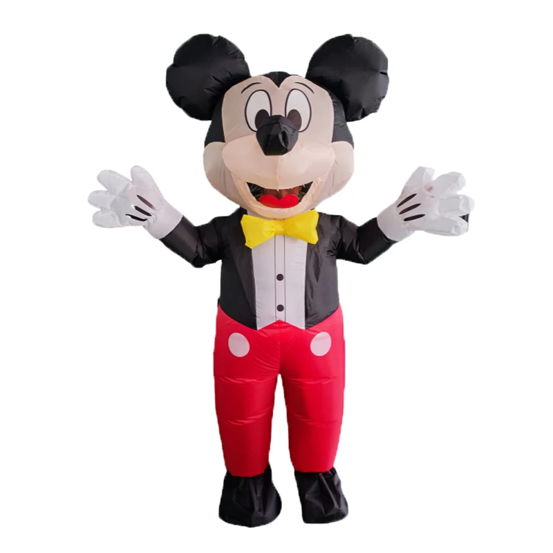 نفخ ديزني ميكي ميني ماوس زي التميمة تأثيري الكبار أنمين شخصية كرتونية الأزرق ليلو وستيتش دور اللعب ضربة U