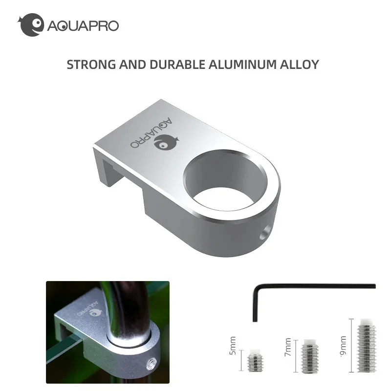 Mini Aluminum Fixing Bracket Holder, Aquarium Aquatic Fish Plant Tank Feeding Clamps, Water Hose Filters Supplies, Accessories