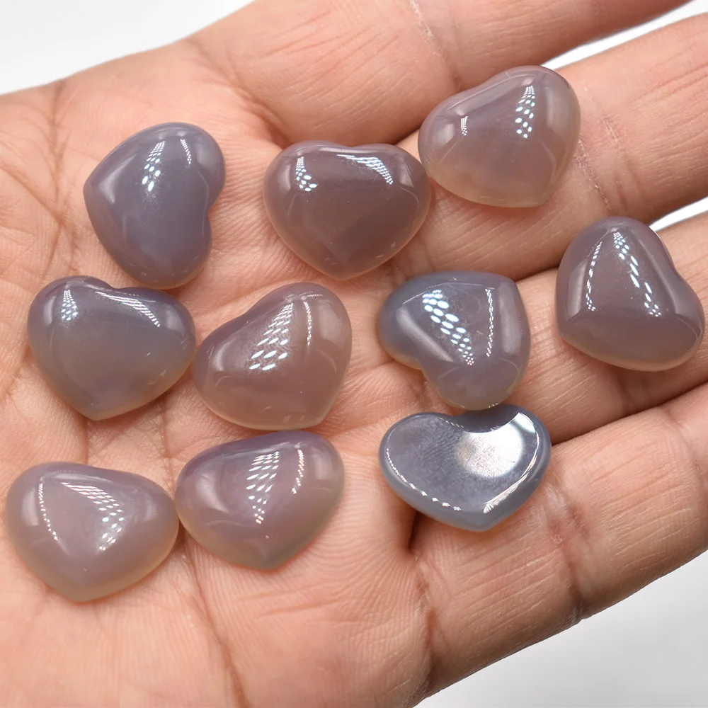 Großhandel 50 Stück/Lot Modische Natürliche Tigerauge-Stein-Rosenquarz-Mischung 15*18mm Herzförmige Cabochon-Perlen für Schmuckherstellung – Detail 21