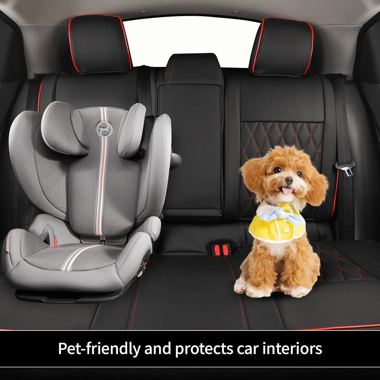 EKR Prius Custom Fit Car Seat Covers Full Set For Toyota Prius/Prius Prime 2023 2024 2025 2026 LE/XLE/Limited/SE/XSE Etc Waterproof Leather Cushion Seat Protective Cover