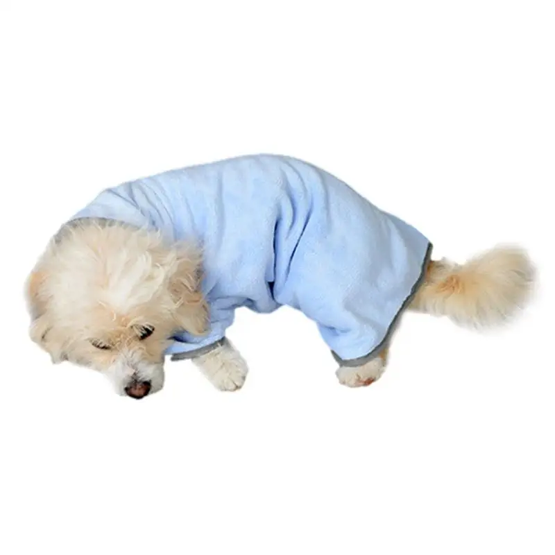 Köpek Havlu Sarma Köpek Banyo Havlusu Bornoz Süper Emici Makinede Yıkanabilir Hızlı Kuruyan Yumuşak Hafif Köpek Kurutma Ceket Kaniş