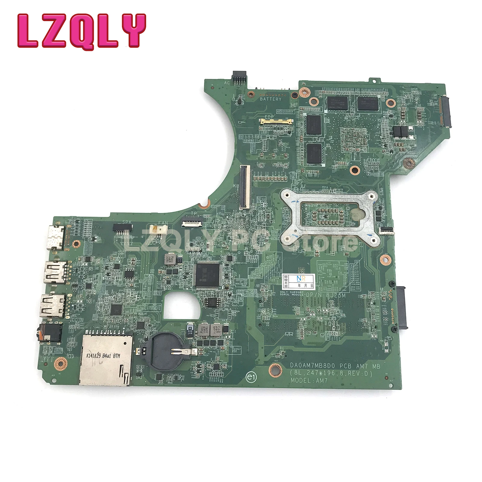 FOR Dell Inspiron 14-7447 7447 Laptop Motherboard DA0AM7MB8D0 CN-04TV36 04TV36 With i5-4210HQ/i7-4710HQ CPU GTX850M 4GB GPU