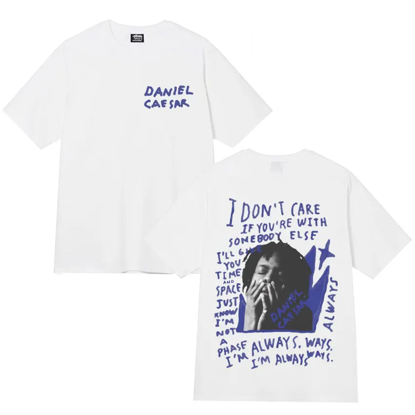 Daniel Caesar Never Enough Always Graphic Tshirt Mens Women Clothing Hip Hop Fashion Casual Short Sleeve T-shirts Cotton T-shirt