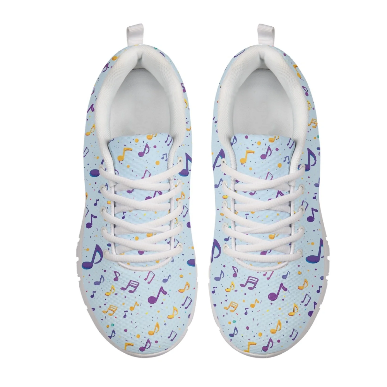 Coloranimal Lace Up Lightweight Running Shoes for Womens Women Sneakers for Work Musical Notes