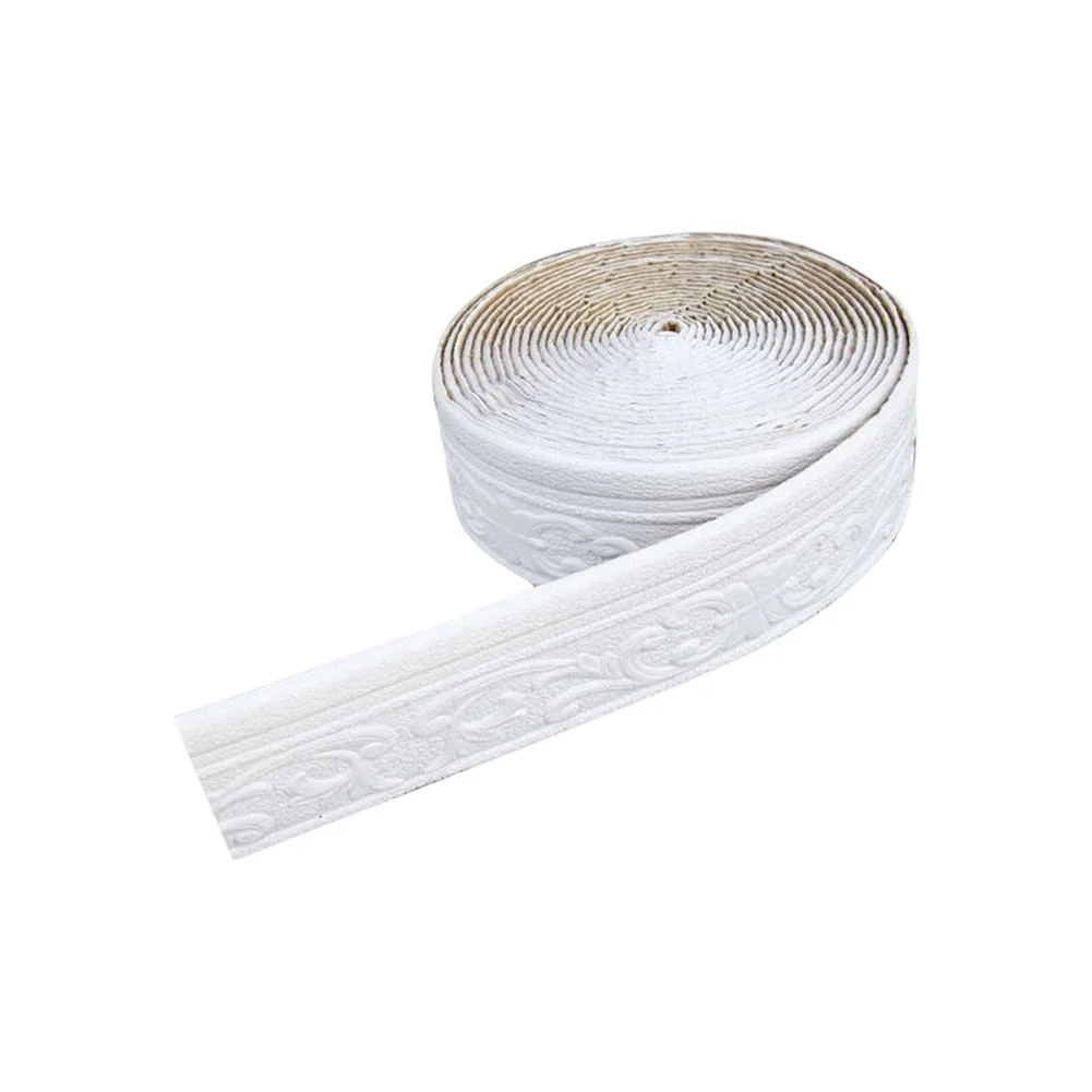 Self-adhesive Strip 3D Wall Trim Heat Resistant Erosion Resistant Easy To Cut Dirt-repellent 10 M X 8 Cm X 5 Mm