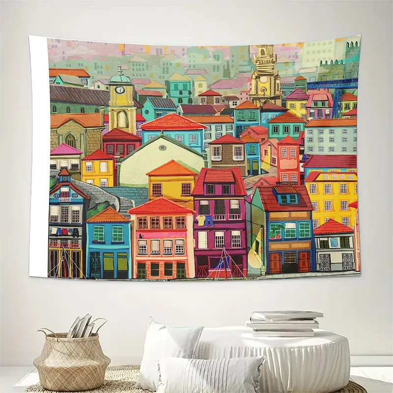 Bohemian Wall Tapestry Nature Landscape Aesthetic Room Decor Vintage Wall Hanging Hippie Tapestry Bedroom Decor Mural Art
