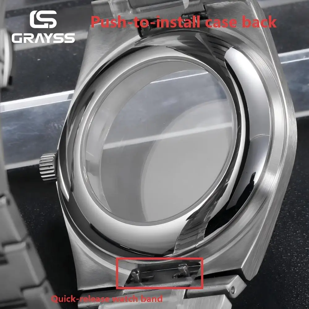 40mm für PRX Super Player Modell Passend für 28,5mm Zifferblatt Herrenuhr NH35 Uhrengehäuse-Modifikation für NH36 NH38 NH70 4r35 Polierte Lünette – Detail 2