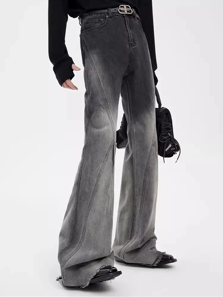 

Winter Women's Flared Pants High Quality Low Rise Bell Bottom Y2k Cowboy Baggy Denim Designer Goblin Core Dark Academia Harajuku
