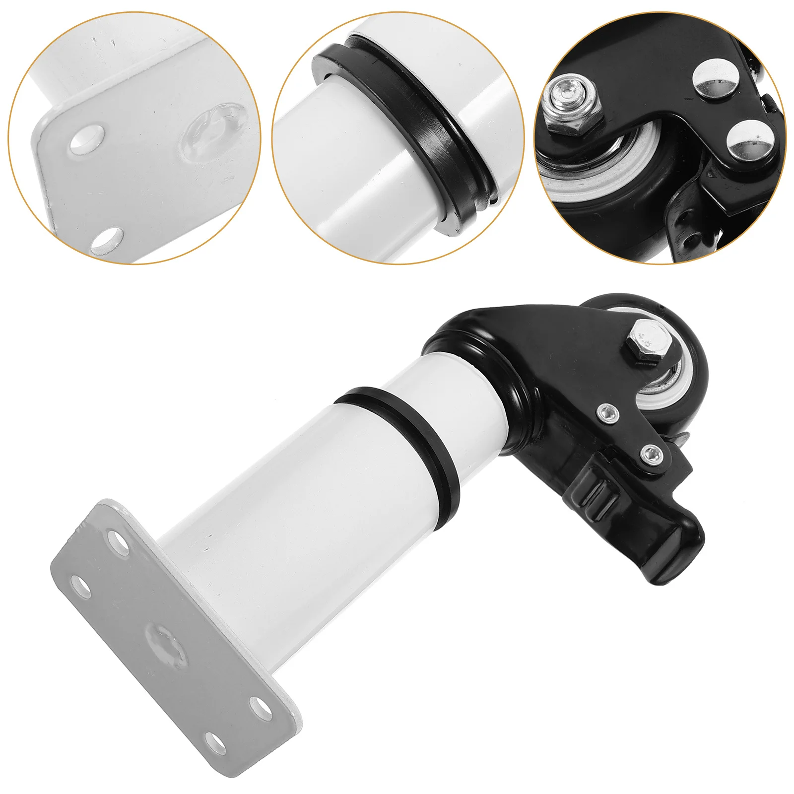 

4Pcs Heavy Duty Furniture Legs Metal with Movable Casters for Table Desk Bed Cabinet Floor Protection Table Legs