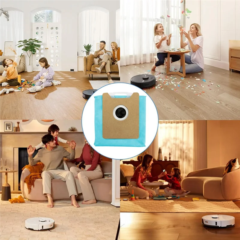 ABUD-12 Buah Kantong Debu untuk Eufy G40 +/G40 Aksesori Penyedot Debu Robot Hibrida Kantong Debu Sampah Rumah Tangga