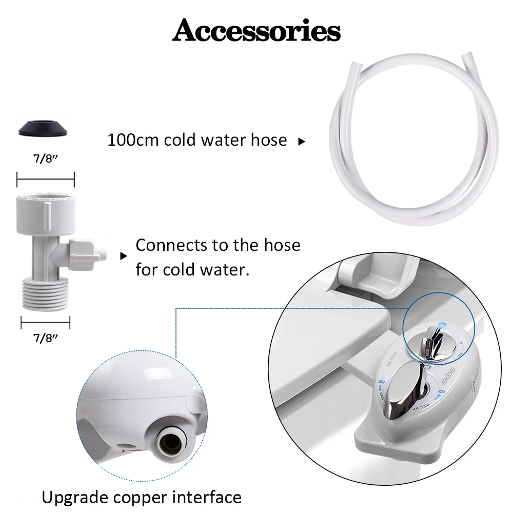 New Model For Left Hand Use Single Nozzle Bidet Accessory Special Nozzle For Ladies