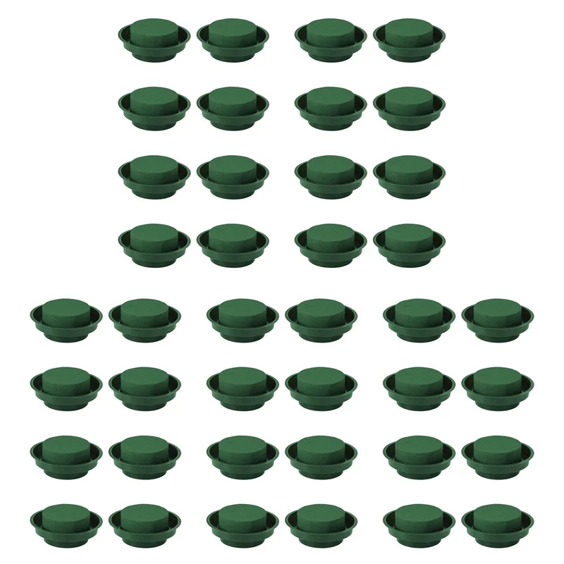 ABKP-40PCS Wedding Aisle DIY Craft Flower Arrangement Absorb Water Home Garden Green Floral Foam Keep Fresh Brick Block Round