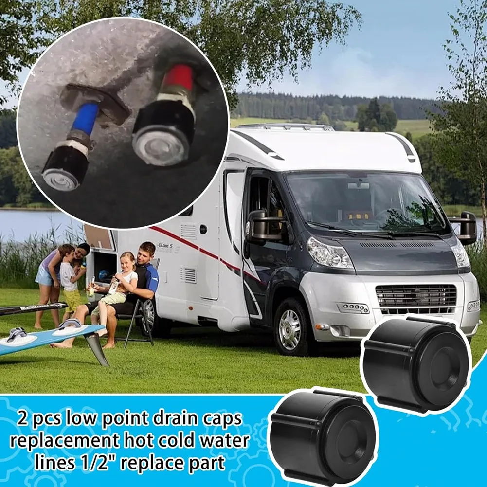 

Колпачки сливного уплотнения для автофургонов подходят для туристических прицепов, дома на колесах, сантехнических систем, 1/2 дюйма, низкоточные сливные пробки