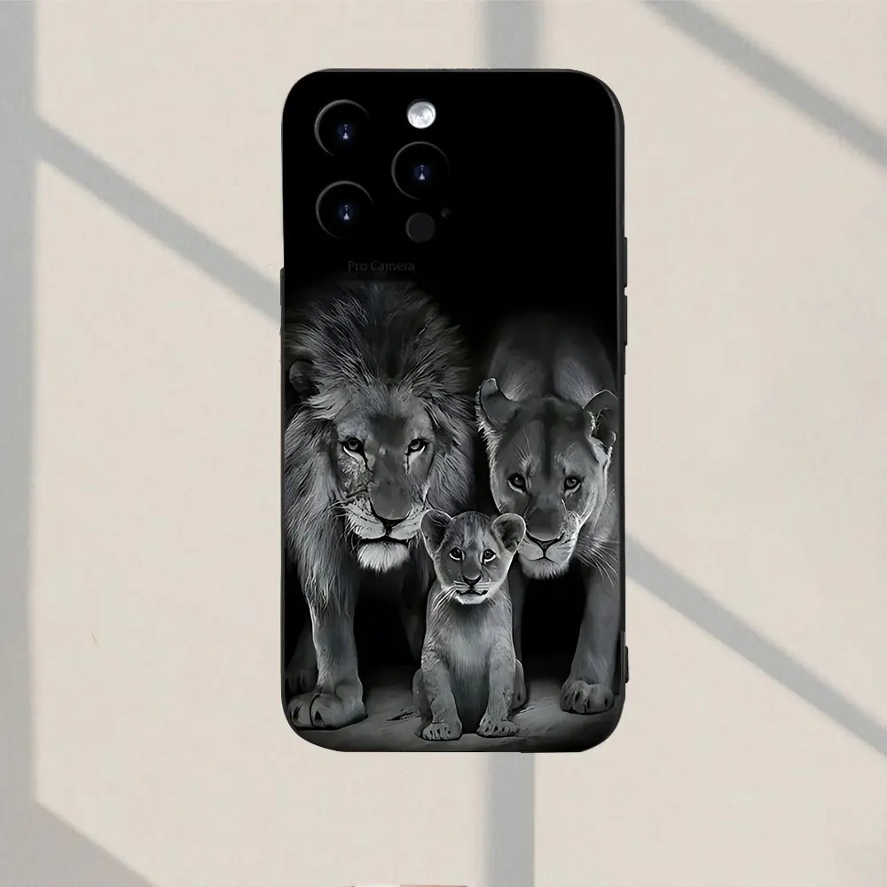 The Lion's Family Pattern  Phone Case for IPhone 17 16 Pro 15 Pro 14 13 12 11 XS 14 PRO MAX 16 plus 14Pro 12pro Soft Shell